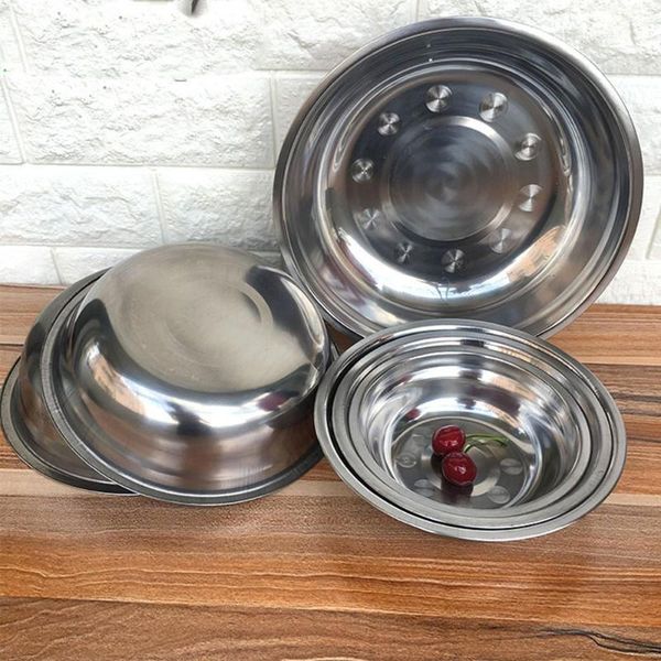 1pc 14cm - 24cm stainless steel soup bowls multi-function round pot palte dishes kitchen tools 6 different size
1pc 14cm - 24cm stainless steel soup bowls multi-function round pot palte dishes kitchen tools 6 different size