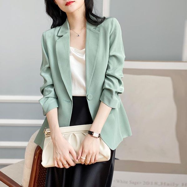 women's jackets acetic acid suit coat 2021 spring and summer wear 7-sleeve professional commuting ol temperament w0497, Black;brown
women's jackets acetic acid suit coat 2021 spring and summer wear 7-sleeve professional commuting ol temperament w0497, Black;brown