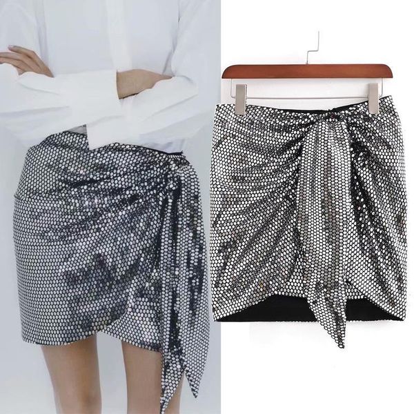 za fashion high mini vintage women skirts shiny pleated bandage lrregular elegant office lady, Black
za fashion high mini vintage women skirts shiny pleated bandage lrregular elegant office lady, Black