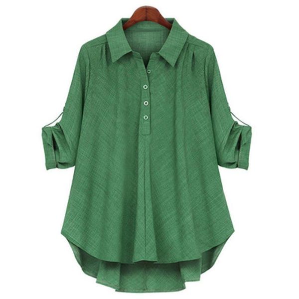 plus size t-shirt womens fashion spring and autumn mid-length shirts european american style long-sleeved blouse, Black
plus size t-shirt womens fashion spring and autumn mid-length shirts european american style long-sleeved blouse, Black