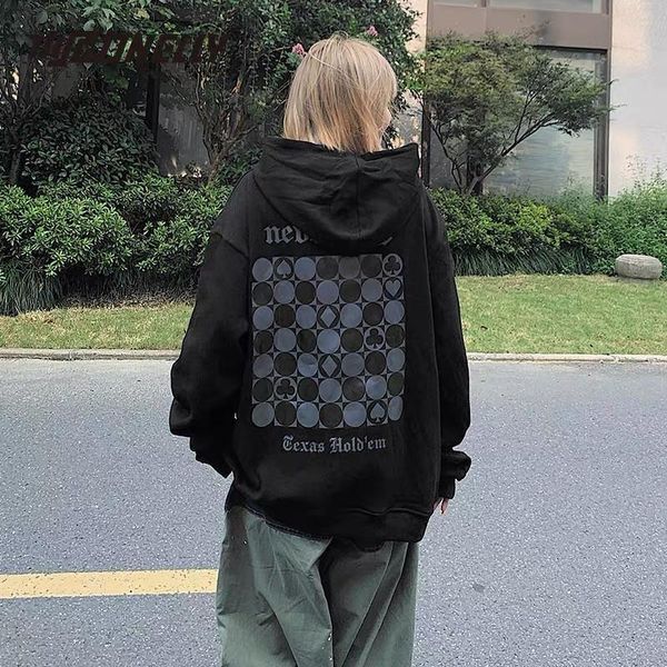 men's hoodies & sweatshirts couples autumn-winter checkerboard printing trendy hip-hop loose oversized plus fleece hoodie jacket men, Black
men's hoodies & sweatshirts couples autumn-winter checkerboard printing trendy hip-hop loose oversized plus fleece hoodie jacket men, Black