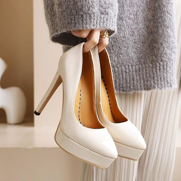 dress shoes spring 2021 soft nude waterproof platform high heels women's 12 cm thin heel pointed large single, Black
dress shoes spring 2021 soft nude waterproof platform high heels women's 12 cm thin heel pointed large single, Black