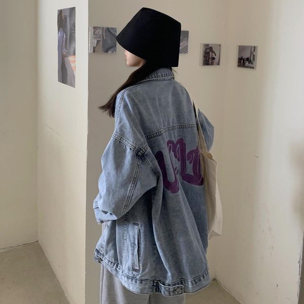 women's trench coats denim jacket 2021 spring autumn embroidery korean loose harajuku bf style retro a9is, Tan;black
women's trench coats denim jacket 2021 spring autumn embroidery korean loose harajuku bf style retro a9is, Tan;black