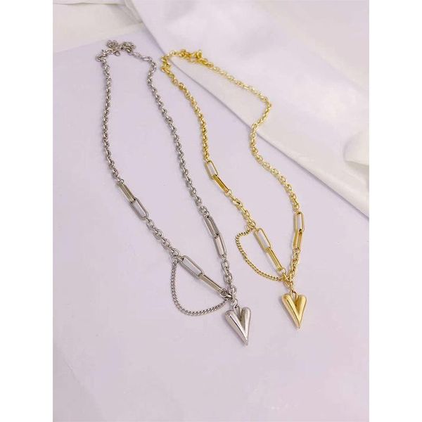 pendant necklaces titanium steel heart-shaped multi-part chain peach heart temperament girl necklace clavicle, Silver
pendant necklaces titanium steel heart-shaped multi-part chain peach heart temperament girl necklace clavicle, Silver