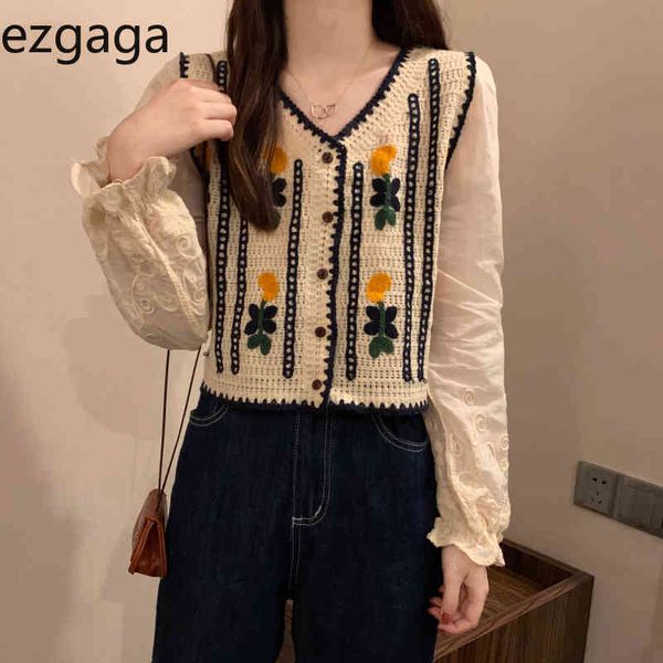 ezgaga hollow out flower shirts women korean fashion v-neck long sleeve spring patchwork all-match slim crop sweet blusas 210430, White
ezgaga hollow out flower shirts women korean fashion v-neck long sleeve spring patchwork all-match slim crop sweet blusas 210430, White