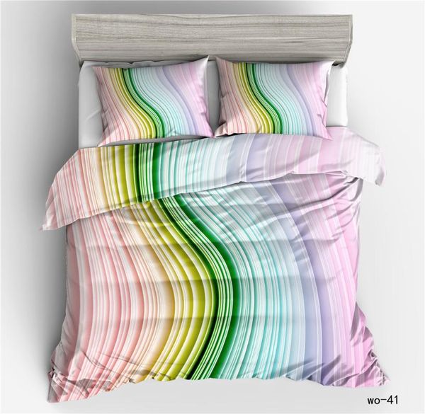 bedding sets fashion geometric rainbow stripes bed linens printed duvet cover set for home housse de couette colorful bedclothes
bedding sets fashion geometric rainbow stripes bed linens printed duvet cover set for home housse de couette colorful bedclothes