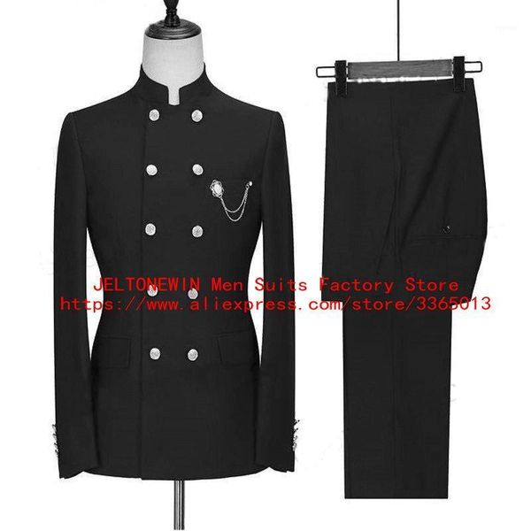 men's suits & blazers jeltoin 2021 fashion black men 2 pieces business suit blazer groomsmen formal wedding party (jacket+pants), White;black
men's suits & blazers jeltoin 2021 fashion black men 2 pieces business suit blazer groomsmen formal wedding party (jacket+pants), White;black
