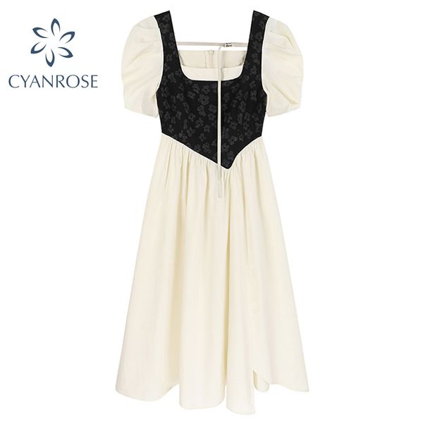 women's vintage court style dresses fake 2 pieces summer ins irregular patchwork square collar lace up french romantic lady 210417, Black;gray
women's vintage court style dresses fake 2 pieces summer ins irregular patchwork square collar lace up french romantic lady 210417, Black;gray