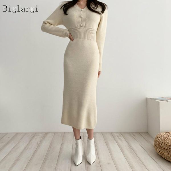 long sleeve knitted sweater dress women autumn winter korean v neck silm pullover dresses elegant woman's robe femme 2021 casual, Black;gray
long sleeve knitted sweater dress women autumn winter korean v neck silm pullover dresses elegant woman's robe femme 2021 casual, Black;gray