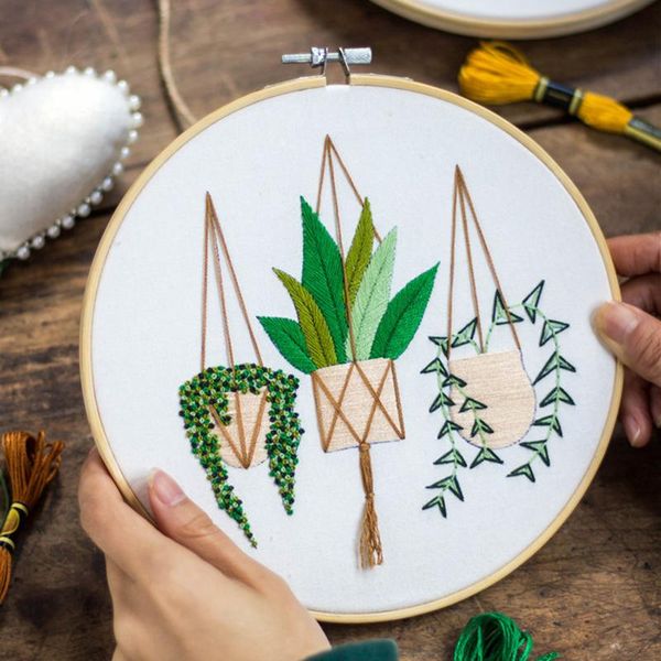 stamped embroidery starter kit with flowers plants pattern cloth color threads tools other arts and crafts
stamped embroidery starter kit with flowers plants pattern cloth color threads tools other arts and crafts