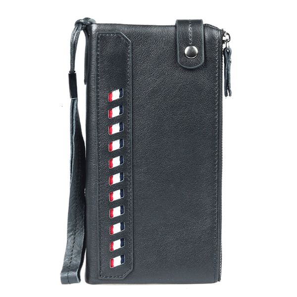 bags wallet backpack men's leather korean double zipper head handbag large capacity mobile phone bag, Black;red
bags wallet backpack men's leather korean double zipper head handbag large capacity mobile phone bag, Black;red