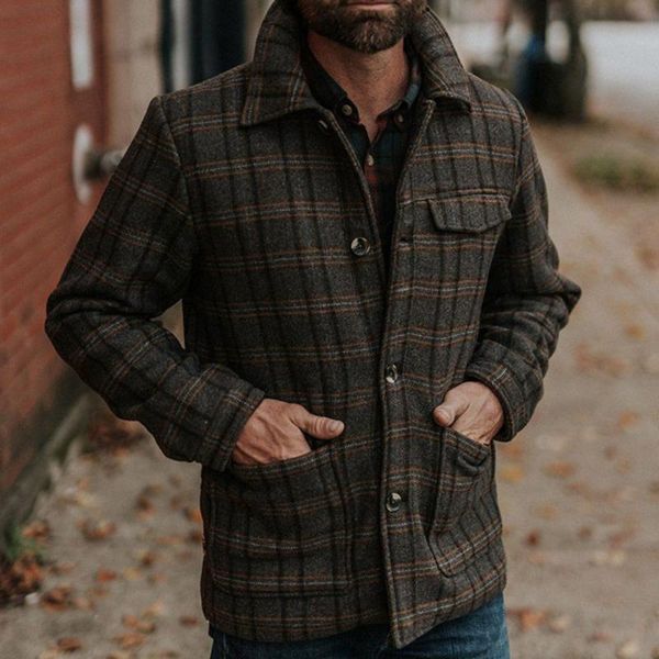 men's jackets jacket plaid print lapel long sleeve coats mens casual fashion masculina loose outer wear 2021 autumn men clothing, Black;brown
men's jackets jacket plaid print lapel long sleeve coats mens casual fashion masculina loose outer wear 2021 autumn men clothing, Black;brown