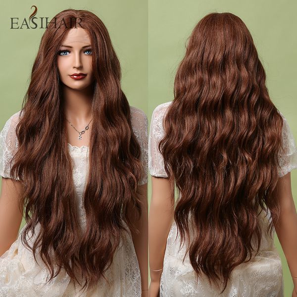 super long 28 inch deep wave lace front wig for black women honey brown lace frontal synthetic wig heat resistant
super long 28 inch deep wave lace front wig for black women honey brown lace frontal synthetic wig heat resistant