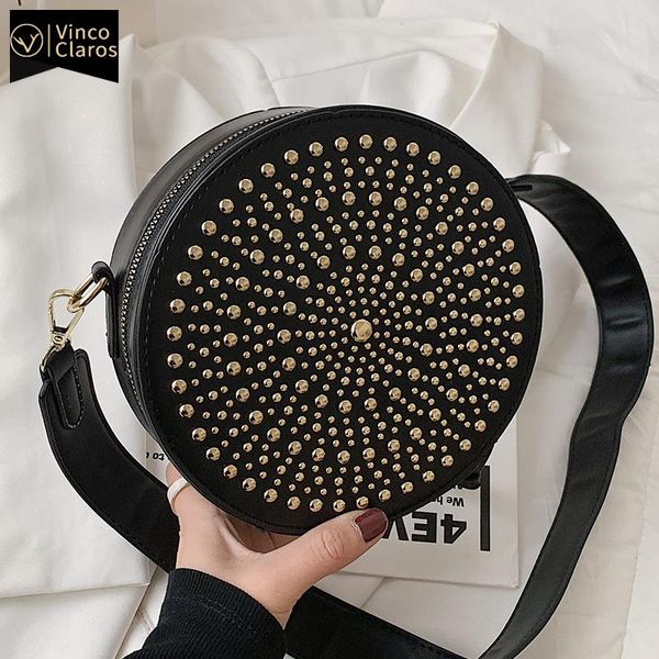 fashion rivet crossbody bags for women retro circular shoulder bag leather purses and handbags luxury designer sac a main 2021
fashion rivet crossbody bags for women retro circular shoulder bag leather purses and handbags luxury designer sac a main 2021