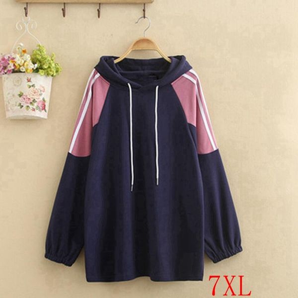 women's hoodies & sweatshirts autumn and winter plus size hoodie 4xl 5xl 6xl 7xl bust 132cm thickening fashion casual color matching ho, Black
women's hoodies & sweatshirts autumn and winter plus size hoodie 4xl 5xl 6xl 7xl bust 132cm thickening fashion casual color matching ho, Black