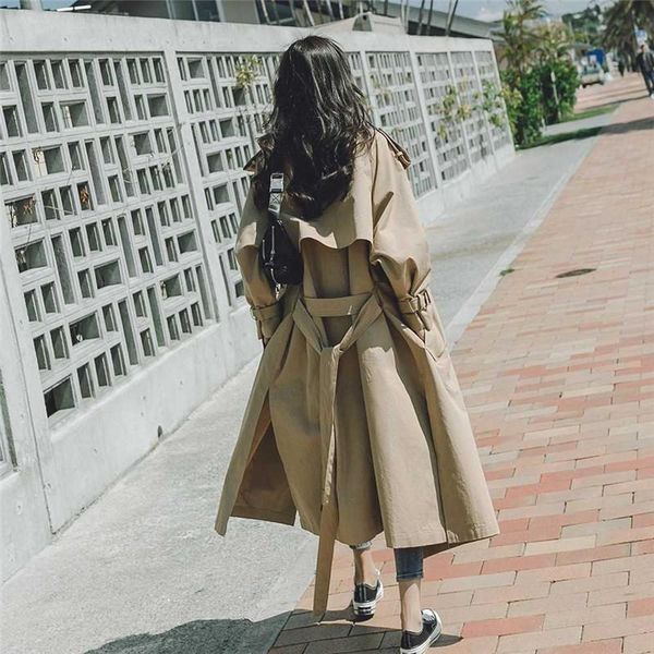 women's trench coats 2021 england style double-breasted women long coat with belt spring autumn lady windbreaker female clothes g428, Tan;black
women's trench coats 2021 england style double-breasted women long coat with belt spring autumn lady windbreaker female clothes g428, Tan;black