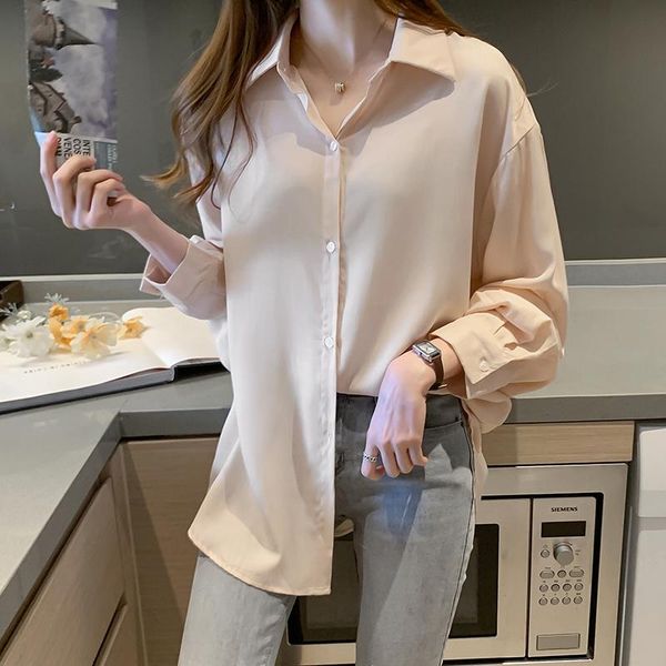 women's blouses & shirts spring 2021 net red versatile solid long sleeve shirt design top, White
women's blouses & shirts spring 2021 net red versatile solid long sleeve shirt design top, White