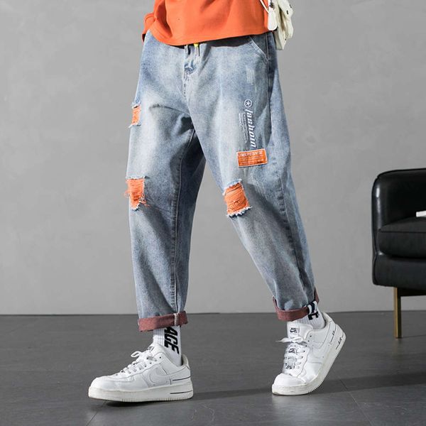 pants men's casual autumn hole jeans fashion brand loose straight leg batch 9hg2, Black
pants men's casual autumn hole jeans fashion brand loose straight leg batch 9hg2, Black