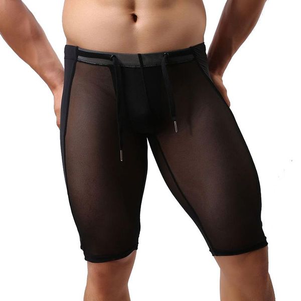 gym clothing swimwear men tight long swim shorts swimsuit swimming trunks compression sport short pants, White;black
gym clothing swimwear men tight long swim shorts swimsuit swimming trunks compression sport short pants, White;black