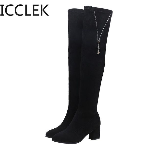 fashion warm women boots winter over the knee heels quality suede long comfort square botines mujer thigh high boots 210428, Black
fashion warm women boots winter over the knee heels quality suede long comfort square botines mujer thigh high boots 210428, Black