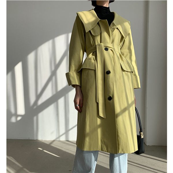 korea elegant windbreaker brief office lady fashion trench autumn loose casual gentle all-match overcoat 210421, Tan;black
korea elegant windbreaker brief office lady fashion trench autumn loose casual gentle all-match overcoat 210421, Tan;black