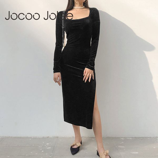 retro women's square collar velvet maxi dress long sleeve high waist slim slit evening party bodycon female 210428, Black;gray
retro women's square collar velvet maxi dress long sleeve high waist slim slit evening party bodycon female 210428, Black;gray