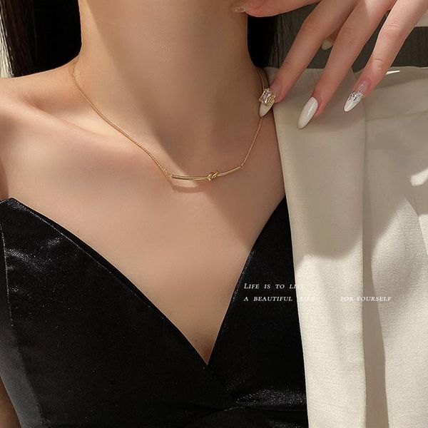 chains south korean trendy long personality knot necklace contracted fashion design exquisite chain of clavicle sautoir female, Silver
chains south korean trendy long personality knot necklace contracted fashion design exquisite chain of clavicle sautoir female, Silver