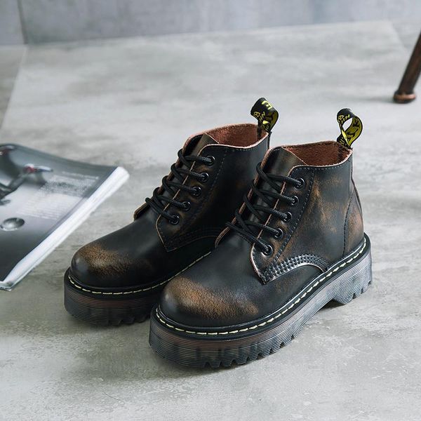boots 2021 women's leather england motorcycle thick-soled platform ankle shoes, Black
boots 2021 women's leather england motorcycle thick-soled platform ankle shoes, Black