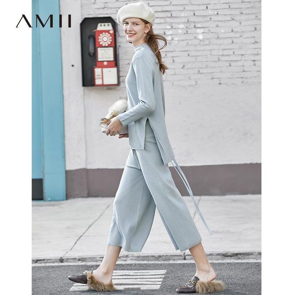 women's pants & capris amii minimalism causal knit set women solid oneck loose sweater elasticated waist pant 11930389, Black;white
women's pants & capris amii minimalism causal knit set women solid oneck loose sweater elasticated waist pant 11930389, Black;white