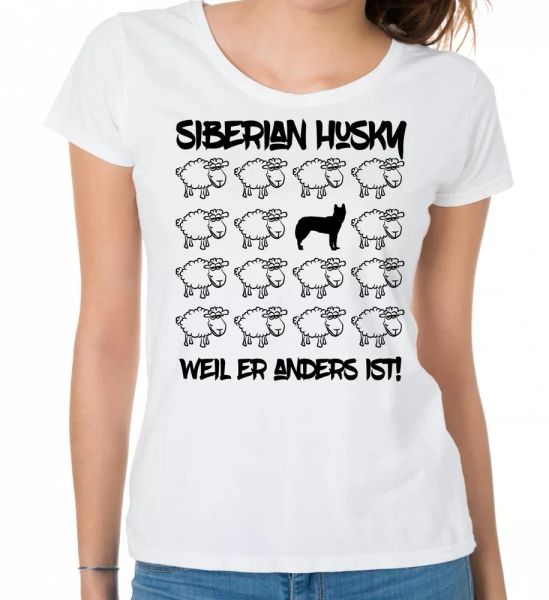 siberian husky ladies t-shirt black sheep women dog dogs fashion, White;black
siberian husky ladies t-shirt black sheep women dog dogs fashion, White;black