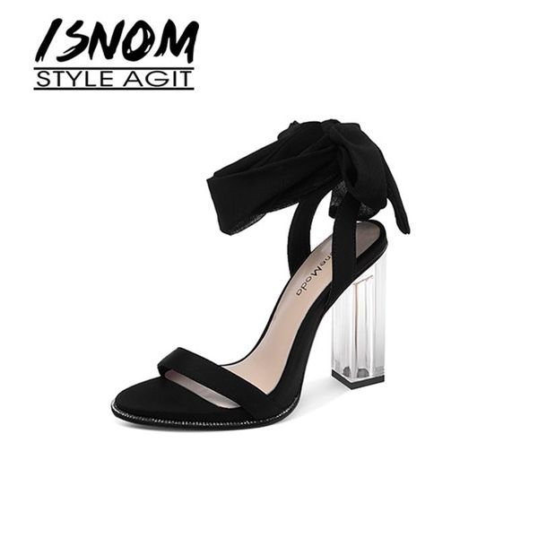 sandals isnom women transparent heel crystal high heels summer open toe ladies cross strap gladiator party shoes, Black
sandals isnom women transparent heel crystal high heels summer open toe ladies cross strap gladiator party shoes, Black