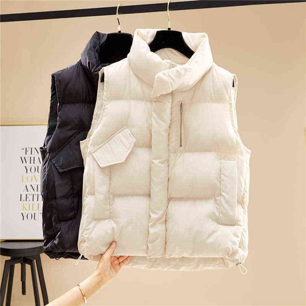 autumn and winter women's et korean loose cotton padded short waistcoat down wearing vest bread suit outside, Black;white
autumn and winter women's et korean loose cotton padded short waistcoat down wearing vest bread suit outside, Black;white