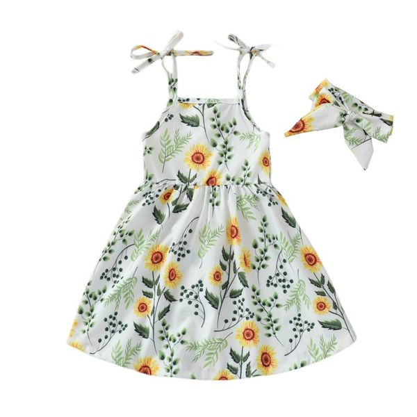 girl's dresses kids dress, baby girls sunflower print sleeveless strappy gown with bowknot headband for summer, 0-6 years, Red;yellow
girl's dresses kids dress, baby girls sunflower print sleeveless strappy gown with bowknot headband for summer, 0-6 years, Red;yellow