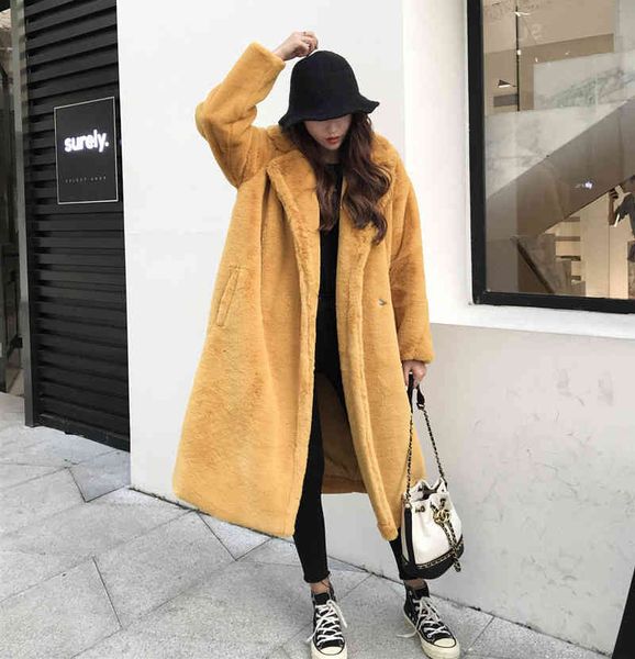 women's fur & faux winter fashion thick warm long rabbit coat women overcoat oversized loose 6 color luxury jacket female x33k, Black
women's fur & faux winter fashion thick warm long rabbit coat women overcoat oversized loose 6 color luxury jacket female x33k, Black