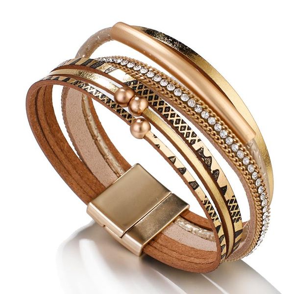 amorcome retro gold silver color leather bracelets multilayer rhinestone beads hollow metal bar charm bracelet female jewelry, Golden;silver
amorcome retro gold silver color leather bracelets multilayer rhinestone beads hollow metal bar charm bracelet female jewelry, Golden;silver