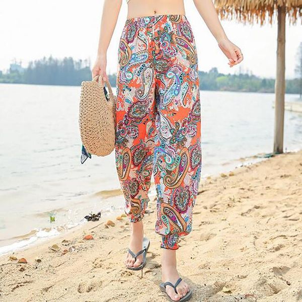 women pants summer autumn fashion loose cotton thin section bohemian beach print bloomers women's & capris, Black;white
women pants summer autumn fashion loose cotton thin section bohemian beach print bloomers women's & capris, Black;white