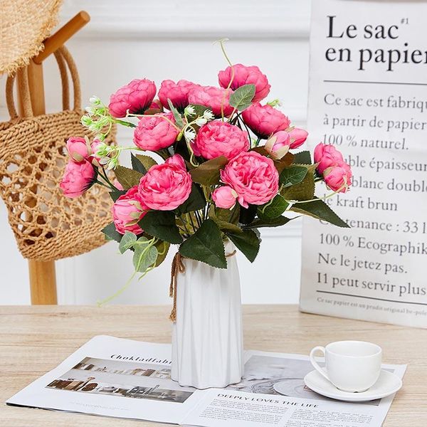 decorative flowers & wreaths 5 heads/bouquet silk rose european style artificial flower bouquet fake wedding home party decorat
decorative flowers & wreaths 5 heads/bouquet silk rose european style artificial flower bouquet fake wedding home party decorat