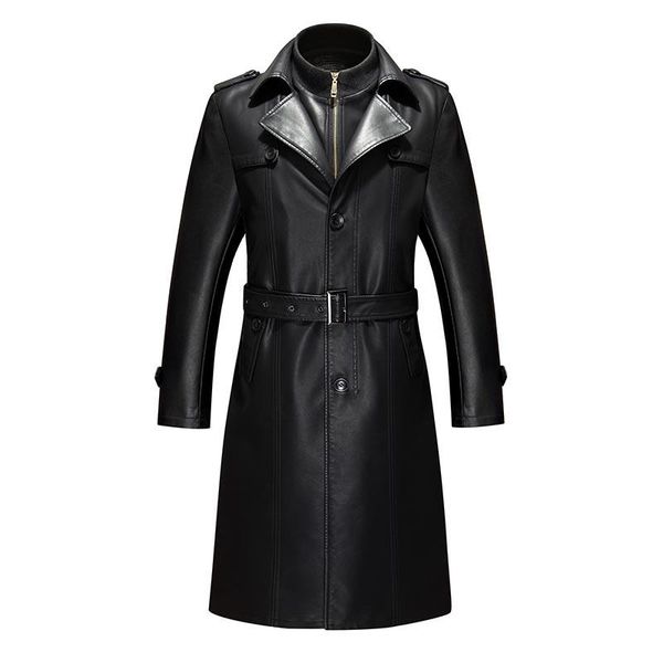 men's fur & faux s-4xlautumn and winter male long design leather clothing outerwear plus velvet thickening slim trench loose, Black
men's fur & faux s-4xlautumn and winter male long design leather clothing outerwear plus velvet thickening slim trench loose, Black