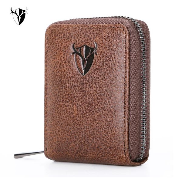 card holders brand business zipper holder genuine leather organ credit id coin purse pocket case for men women, Brown;gray
card holders brand business zipper holder genuine leather organ credit id coin purse pocket case for men women, Brown;gray