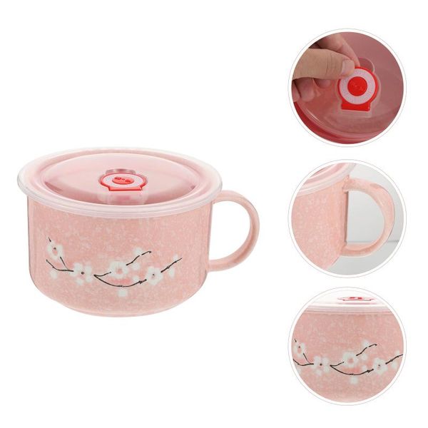 bowls 1 pc ceramic pot with cover heat-proof soup fruit salad bowl household 
bowls 1 pc ceramic pot with cover heat-proof soup fruit salad bowl household