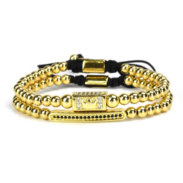beaded, strands luxury 2pcs/set bracelet men jewelry iced out stainless steel set gold color fashion trend hip hop beads jewellery gift, Black
beaded, strands luxury 2pcs/set bracelet men jewelry iced out stainless steel set gold color fashion trend hip hop beads jewellery gift, Black