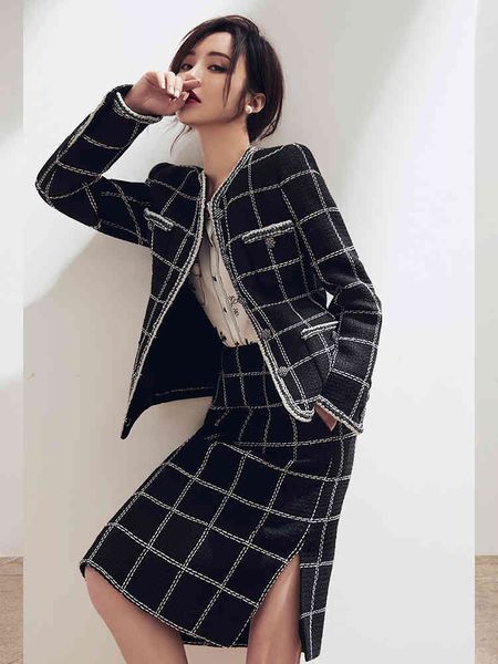 genayooa elegant two set and skirt plaid coat long sleeve office ladies 2 piece sets womens outfits autum winter 210417, White
genayooa elegant two set and skirt plaid coat long sleeve office ladies 2 piece sets womens outfits autum winter 210417, White