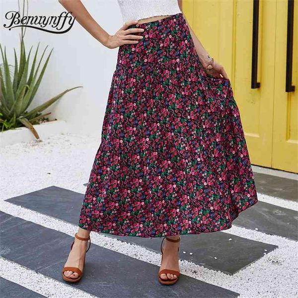 floral print sweet long skirts summer casual holiday beachwear women boho high waist ladies swing 210510, Black
floral print sweet long skirts summer casual holiday beachwear women boho high waist ladies swing 210510, Black