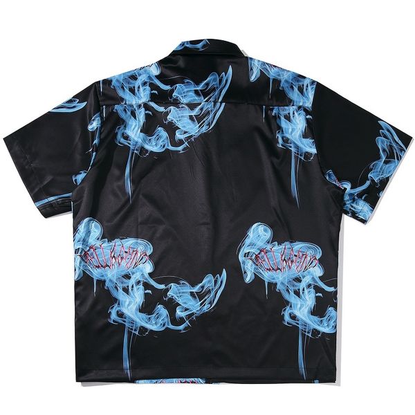 hawaii blue smoke printing harajuku fashion shirt streetwear holiday cotton couple short sleeves, White;black
hawaii blue smoke printing harajuku fashion shirt streetwear holiday cotton couple short sleeves, White;black