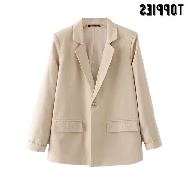 women's jackets spring khaki 2021 suit jacket women loose coat office notched collar single button veste femme, Black;brown
women's jackets spring khaki 2021 suit jacket women loose coat office notched collar single button veste femme, Black;brown