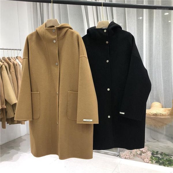 women's wool & blends women elegant long coat with belt solid color sleeve chic outerwear ladies overcoat autumn winter 2021, Black
women's wool & blends women elegant long coat with belt solid color sleeve chic outerwear ladies overcoat autumn winter 2021, Black