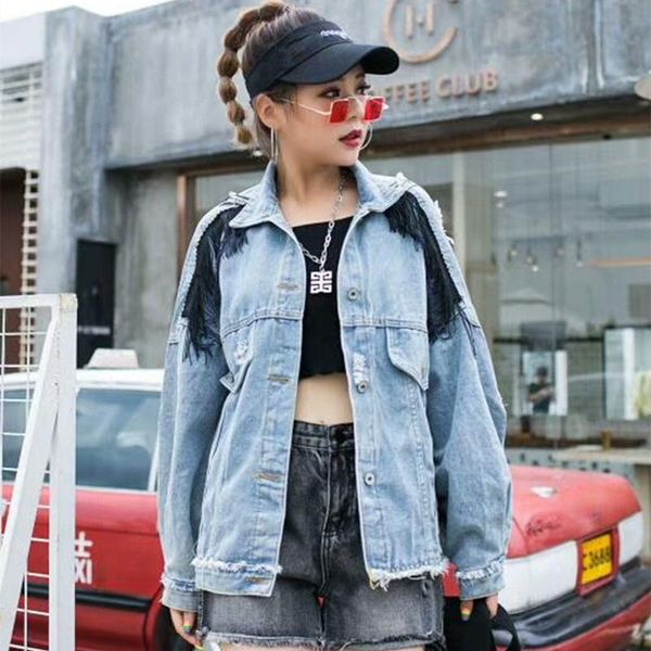 women's jackets 2021 spring autumn women outercoat street style ladies coat animal print female denim jacket fashion loose qt102, Black;brown
women's jackets 2021 spring autumn women outercoat street style ladies coat animal print female denim jacket fashion loose qt102, Black;brown