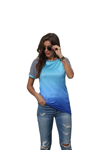 women's t-shirt summer womens tshirts fashion printed short sleeve o-neck loose ladies casual contrast color femme tees, White
women's t-shirt summer womens tshirts fashion printed short sleeve o-neck loose ladies casual contrast color femme tees, White