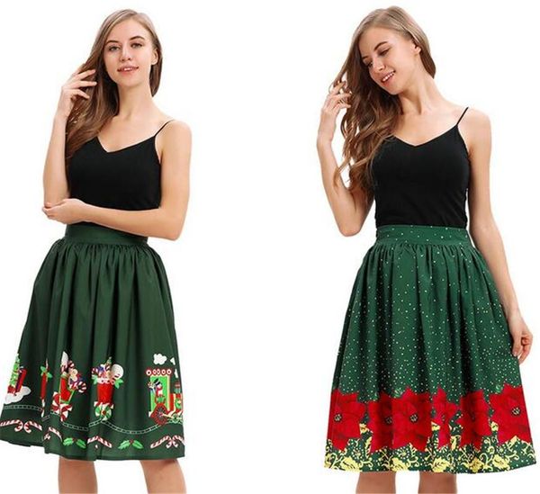 skirts green flower hepburn vintage skirt printed christmas high waist mid length street style puffy, Black
skirts green flower hepburn vintage skirt printed christmas high waist mid length street style puffy, Black