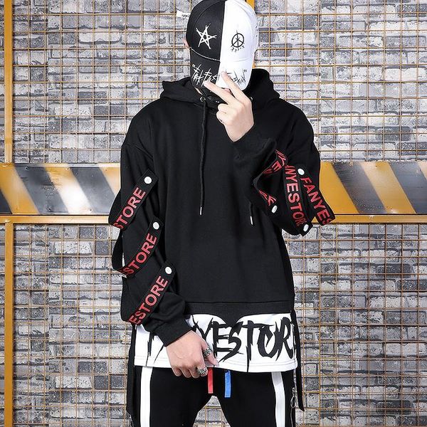 men's hoodies & sweatshirts autumn winter men ribbons patchwork hip hop hoodie black red streetwear women fake two piece vintage fleece
men's hoodies & sweatshirts autumn winter men ribbons patchwork hip hop hoodie black red streetwear women fake two piece vintage fleece